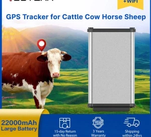2022 Newest Cow GPS Tracker Big Battery 22000mAh 180-day Standby Real Time Track - Picture 1 of 6