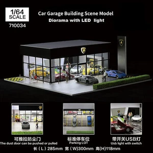 1/64 Diorama Car Garage Model LED City Street Building Background Display Model - Picture 1 of 123