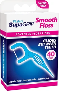 Piksters Supagrip Smooth Floss Picks (Pack of 40) - Picture 1 of 12