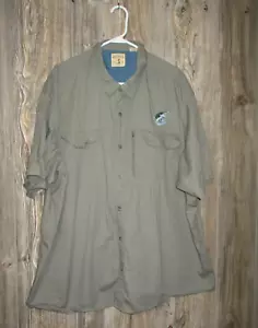 Bass Pro Shop Red Head Shirt Men 4XL Green Cotton Fly Fishing Short Sleeve Bass - Picture 1 of 11
