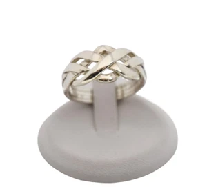 4 Band Interlocking Puzzle Ring 925 Sterling Silver Wedding Band Sizes 5 - 14 - Picture 1 of 7