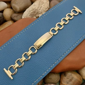 Gold-Filled Hadley Elgin Unused 1/2" 5/8" 11/16" 1930s-1940s Vintage Watch Band - Picture 1 of 8