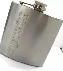Jagermeister Stainless Steel Liquor Pocket Hip Flask Alcohol Whiskey Screw Cap - Picture 1 of 14