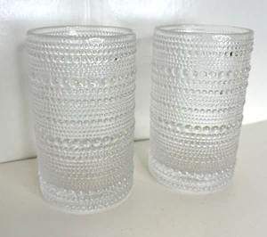 2 Fortessa Jupiter Perlen Nagelgläser 12 Unzen Klar 5" Hoch Getränk - Bild 1 von 3