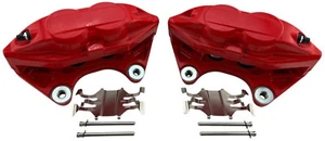 Front 4 Piston Brake Calipers Pair fits FX50 G37 M37 Q50 370Z VQ37VHR Red Finish - Picture 1 of 10