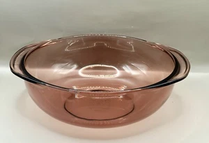 Vintage Pyrex Visionware Cookware Cranberry Casserole Dish D-33 - 2.5 Qt No Lid - Picture 1 of 7