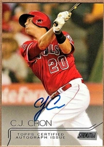 C.J. CRON - 2015 TOPPS STADIUM CLUB AUTOGRAPH RC - Picture 1 of 2
