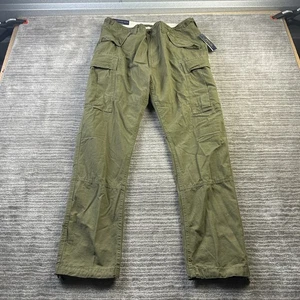 Pantalones Polo Ralph Lauren Para Hombre 33x30 Verde Utilitario Militar Carga Fatiga Delgados - Imagen 1 de 12