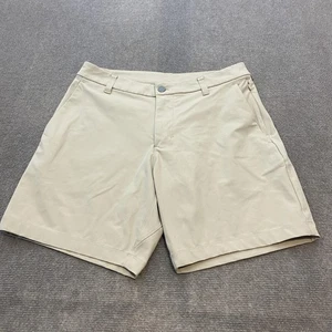 Lululemon pantaloncino uomo 30 beige commissione golf elasticizzato classico chino zip tasca - Foto 1 di 9