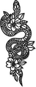 Arte de Pared Serpiente Gótico Metal Serpiente Dormitorio Decoración Floral Animal Colgante Decoración Gótico - Imagen 1 de 3