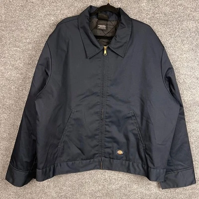 Dickies Eisenhower jacket Men's Navy Quilted Lined Work Jacket Size 2XL - Image 1 of 4