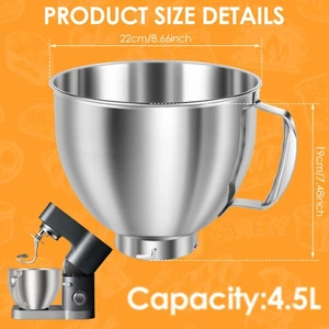 Mixing Bowl Replacements Solid Easy to Use Stainless Steel Mix Bowl for nuzNp - Picture 1 of 11
