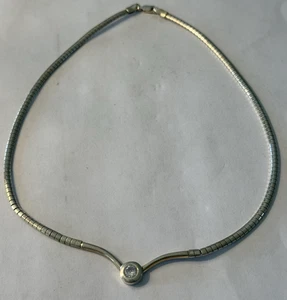 14" Omega Strass Halskette von Kim of Korea 925 Retro - Bild 1 von 3
