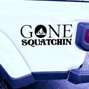 Gone squatchin bigfoot decal vinyl decal for cars trucks most smooth surfaces - Picture 1 of 5