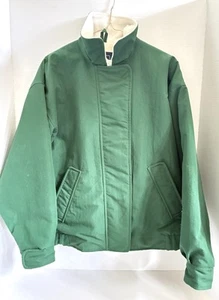 The Woolrich Woman Green Fleece Lined Bomber Jacket Women’s S Vintage USA 70s80s - Picture 1 of 9