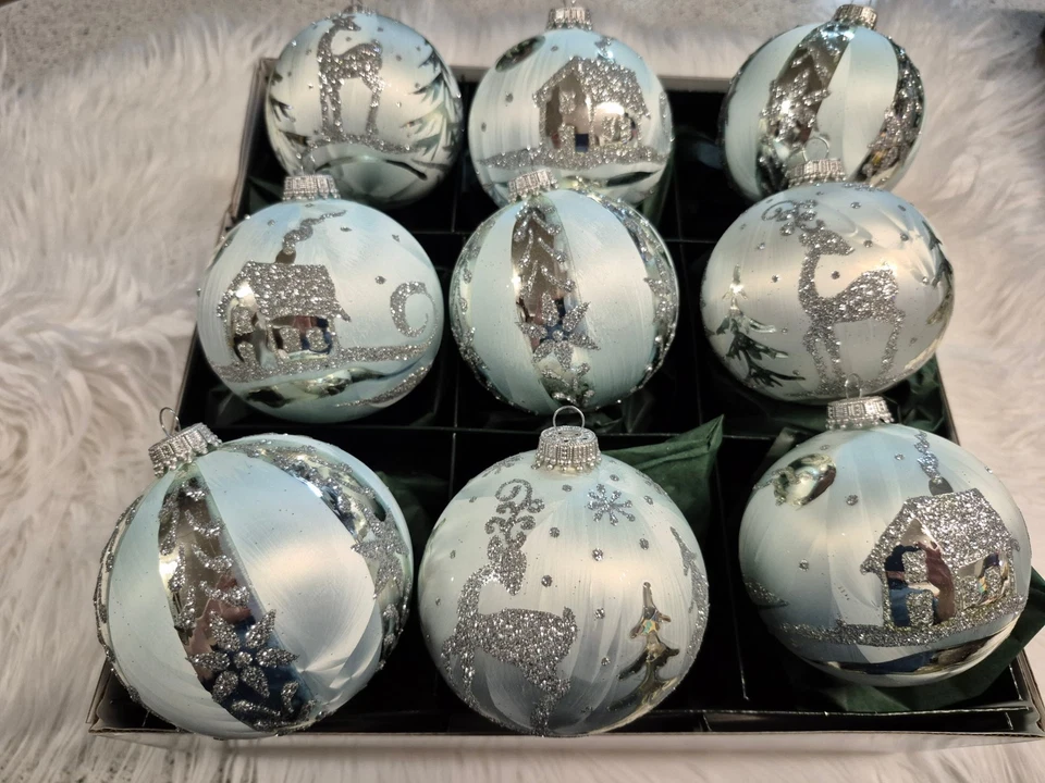 exklusive Christbaumkugeln Weihnachtskugeln Christbaumschmuck Krebs rot 8cm