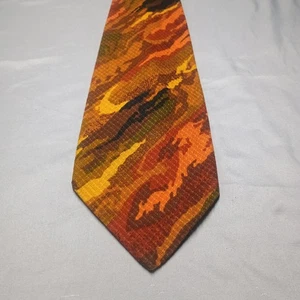Vintage The Belly Warmer Tie Mens Abstract Print 1970s Necktie Retro Novelty - Picture 1 of 9