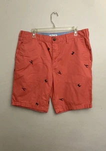 Nautica Mens Shorts Crab Lobster 36 Red Embroidered Slim Fit - Picture 1 of 4