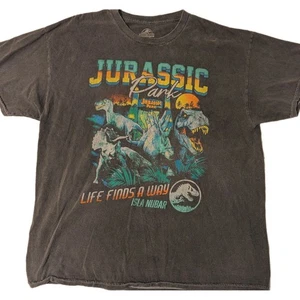 Jurassic Park Life Finds Away Herren Gr. Lg grau World Vintage Throwback T-Shirt - Bild 1 von 7