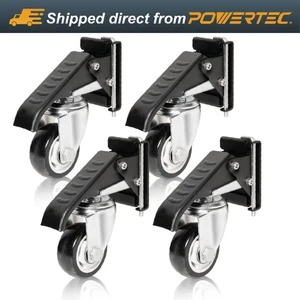 Ruedas de banco de trabajo de alta resistencia POWERTEC con placas de liberación rápida 4 juegos (17002) - Imagen 1 de 8