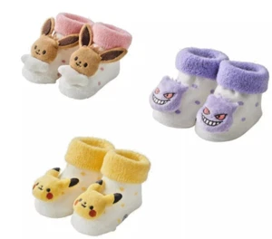 Set of 3 monpoke Eevee pikachu  Gengapile socks Pokemon Center Original baby - Picture 1 of 11