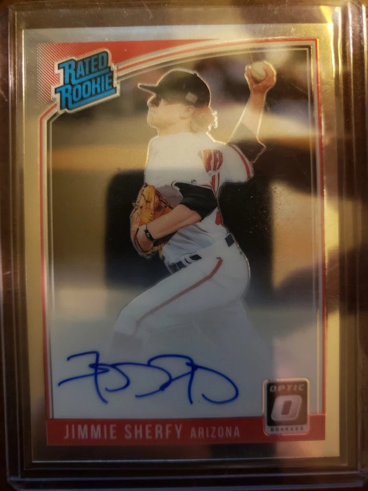 2018 Panini Optic Baseball JIMMIE SHERFY rookie autograph-Diamondbacks - Image 1 of 1