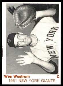 1975 TCMA 1951 NEW YORK GIANTS WES WESTRUM NEW YORK GIANTS