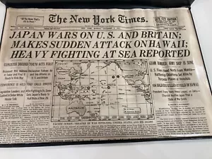 New York Times Segunda Guerra Mundial Japón Ataques Pearl Harbor 1941 50 aniversario ed. Periódico - Imagen 1 de 7