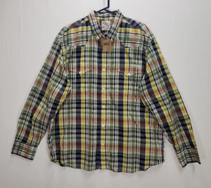 Camisa Lucky Brand Para Hombres 2XL Western A CUADROS 100% ALGODÓN Multicolor $70 NUEVA - Imagen 1 de 9
