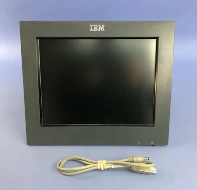 IBM 4820-2GB 12" LCD Touch Screen Display w/ IBM 42M5690 12V Non-Touch Cable - Image 1 of 3