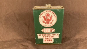 Vintage Dupont Sporting Rifle Powder Gunpowder Can Paper Label Advertising - Picture 1 of 6