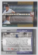 2008 Donruss Elite Extra Edition College Ties Gold Cole St Clair Bryan Price
