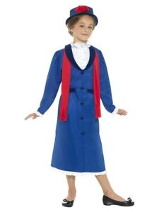 Smiffys Victorian Nanny Costume, Blue (Size M)