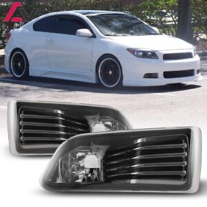 For Scion tC 2005-2010 Smoke Lens Pair Bumper Fog Lights Lamps Replacement Bulbs