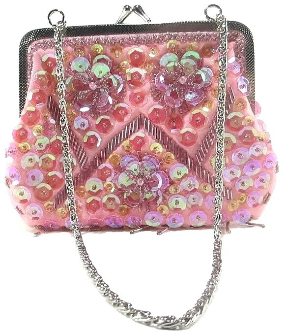 Monedero pequeño de lentejuelas para mujer con correa de cadena de mano (stock de EE. UU.) "Nuevo" Foto 1 de 1