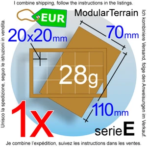 1x MDF Movement Tray 5x3 3x5 (E 0mm) 20mm Square Base War Hammer 40k Bandeja - Imagen 1 de 7