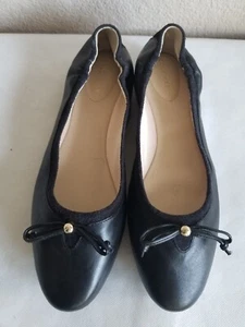 New Cole Haan black kiera flat leather shoes. sz 9. - Picture 1 of 8