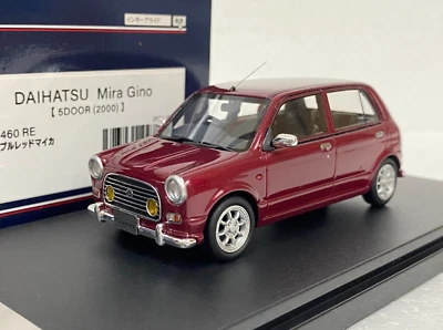 1:43 HI STORY HS460RE Daihatsu Mira Gino 5DR 2000 n/ Mini Cooper scale model car - Image 1 of 4