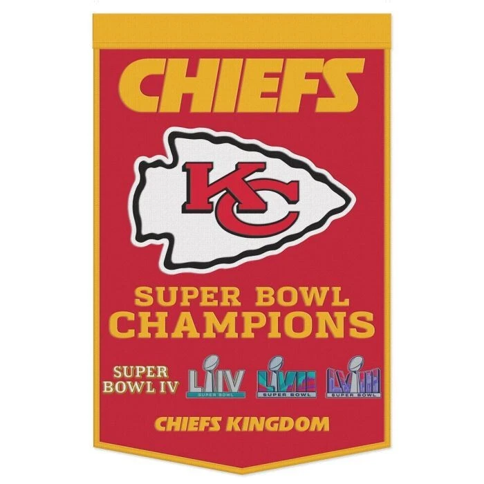 Kansas City Chiefs NFL 24" x 38" Embroidered Wool Super Bowl Banner Wincraft - Image 1 of 1