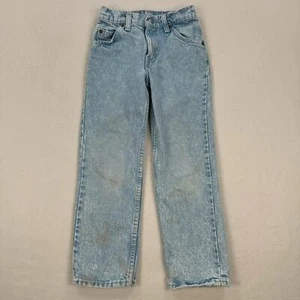 Vintage Levis Jeans Size Youth 8 Light Wash Straight Leg Orange Tab Cotton USA - Picture 1 of 12