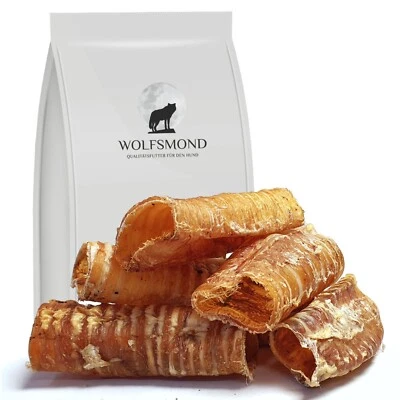WOLFSMOND 2 kg Rinderstrossen Strossen Luftröhre wie Pansen Dörrfleisch Hundefutter Snack