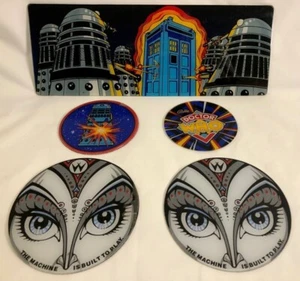 Doctor Who Backboard Plastic Pinball Machine Parts - Dr Who 3 Pieces + BONUS - Picture 1 of 6