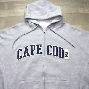 Felpa Cape Cod Company felpa con cappuccio uomo 2XL vintage full zip tasche - Foto 1 di 5