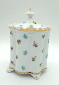 Godinger Floral Cookie Candy Sugar Jar Canister - Picture 1 of 8