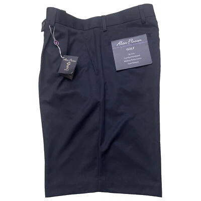 Nuevo con etiquetas Pantalones Cortos de Golf Alan River Para Hombre Negros Chinos Bermudas Plisadas Informales Talla 34 Foto 1 de 4