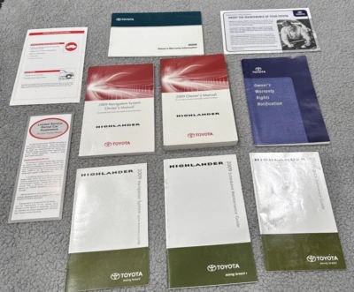 Toyota Highlander 2009 conjunto manual del propietario navegación guía del usuario libros de fábrica OEM Foto 1 de 4