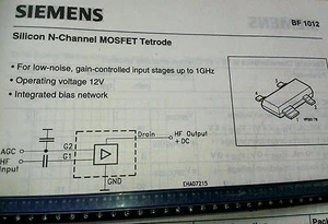 10 Stück Siemens BF1012 Silicon N-Channel MOSFET Tetrode SOT143R (M1465) - Picture 1 of 2