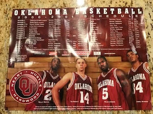 Oklahoma Sooners Basketball Poster 2000-01. 18x24 Inches - Picture 1 of 1