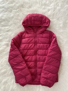 Gap Girls Hooded Lightweight Puffer Jacket Pink Size XL (12) - Picture 1 of 4