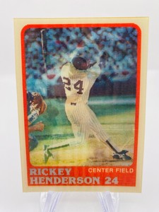 1987 Sportflics Hologram- Rickey Henderson #11-MLB-Baseball-Yankees- EX